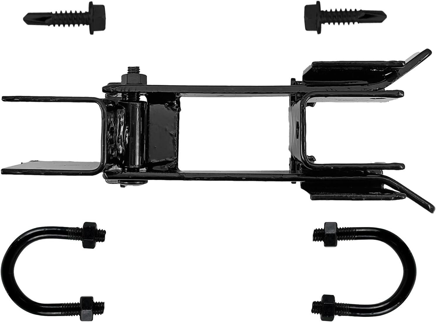 1-3/8' x 1-7/8' (2') Chain Link Fence Gate Fork Latch - Commercial Heavy Duty - Malleable - Galvanized Gate Latch with Hole for Padlock - CASE Qty 25
