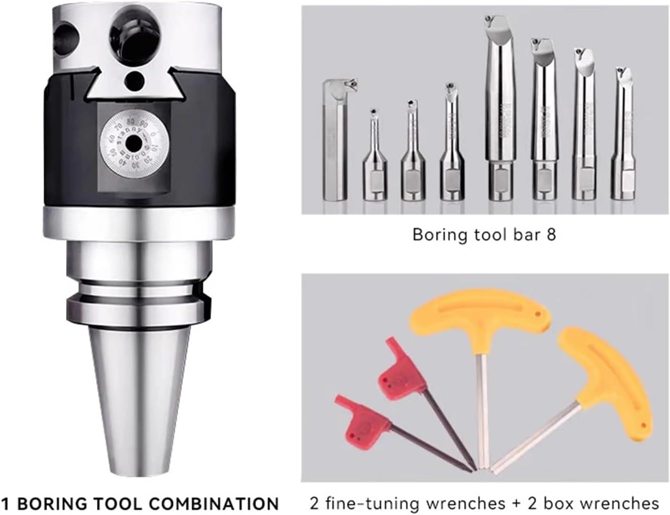 NBH2084 Set Boring Head Boring Tool Suit Boring Head NBH BT30 BT40 BT50 NT30 NT40 NT50 R8 Tool Handle Boring Bar Boring Tool Set(SK40 Tool Handle)