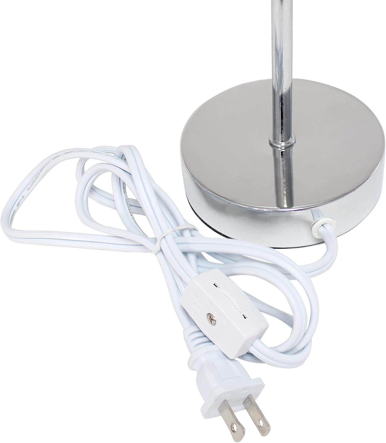 Simple Designs LT2007-PRP-2PK Basic Chrome Mini Table Lamp for Living Room, Bedroom, Purple (Pack of 12, 24 Count Total)