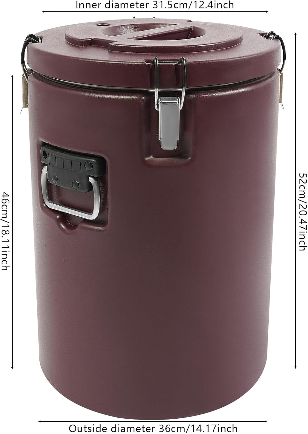 9.25gal Insulated Beverage Dispenser, Stainless Steel Thermal Hot Cold Drink Beverage Dispenser, Portable Outdoors Water Cooler Jug for Hot Chocolate, Milk, Tea, Coffee (Brown)