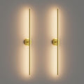40Inch Hardwired Gold Wall Sconces Set of Two,360° Rotate Modern Linear Wall Light 30W Gold Vanity Light 3000K for Bathroom, Living Room(2 Pack)