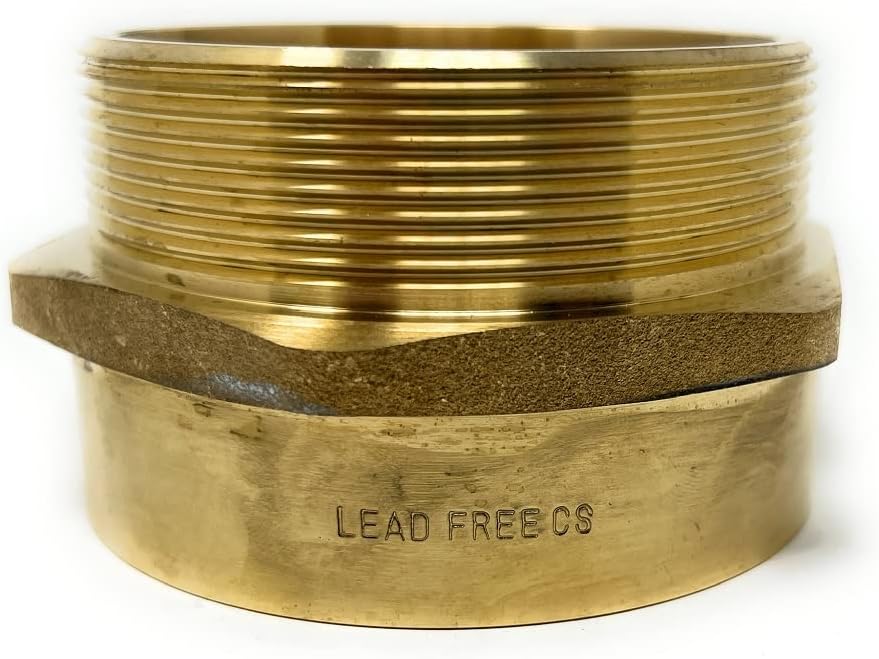 Cascada Lead-Free Brass Adapter, G Thread British BSPP Male to NPT Female (3' x 3' (4 Pieces))