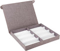 Eyeglass Displays 8 Grids Slots Large Capacity Linen Eye Glasses Storage Box Jewelry Sunglasses Eyewear Display Case Organizer Container Holder Display Risers