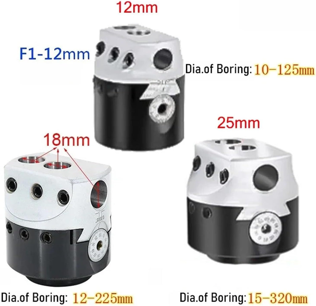 1pcs F1 2/3/4 inch 50/75/100mm F1 Type Boring Head Lathe Boring Bar Milling Holder For Milling Machine Tools + Hex Wrenche CNC Tools(BT30 Tool Holder)