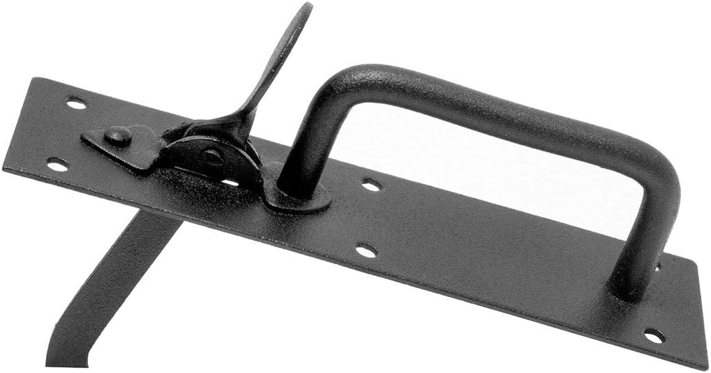 Renovators Supply Manufacturing Black Iron Norfolk Thumb Door Latches Traditional 7' H Suffolk Thumb Gate Or Door Latches Black Powder Coated Two Sided Colonial Locks With Mounting Hardware Pack Of 10