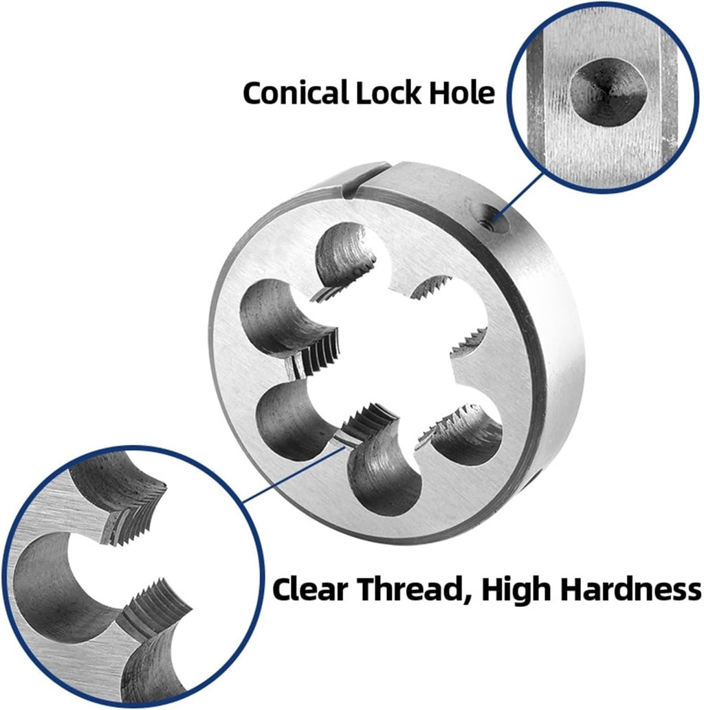 Pipe Tap Set 3/4-18 UNS Tap and Die Set Right Hand, 3/4 X 18 Machine Thread Taps Round Dies Mixer for Water Pipes