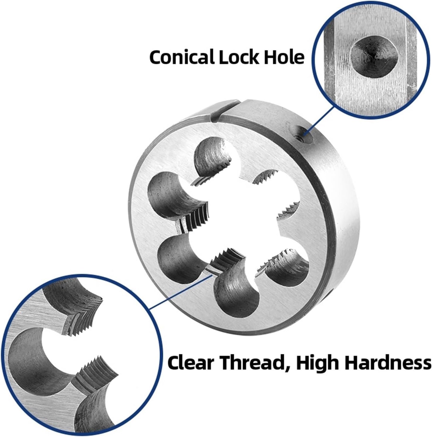 Pipe Tap Set 3/4-18 UNS Tap and Die Set Right Hand, 3/4 X 18 Machine Thread Taps Round Dies Mixer for Water Pipes