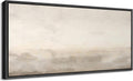 MUDECOR Extra Large Framed Canvas Print Wall Art Soft Neutral Horizon Minimal Abstract Landscape Antique Ready to Hang Painting for Living Room Bedroom Multi-Sizes - 60'x30'