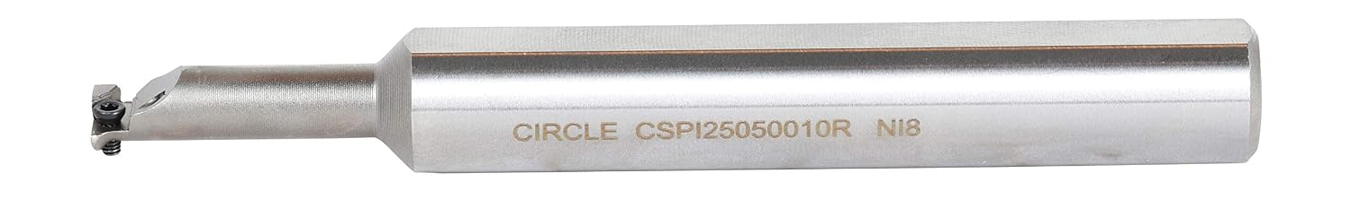 WIDIA Circle CSPI25050010R CSPI Small Hole Boring Bar for Profiling, 0° Angle, Steel, Profiling Bar Shank, 0.5' Shank Diameter, Right, 4' Length