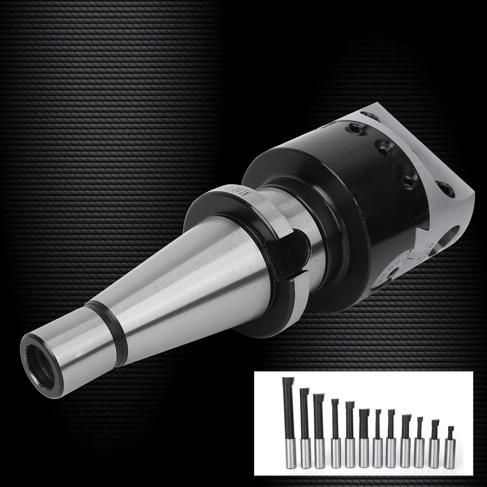 High Quality 40CR Boring Head Set, CNC Milling Tools Kit, F1‑18 Boring Bar, 75mm Diameter, with Storage Box, Metric System, Long Service Life, for Boring and Milling Machines (NT40-F1-18-12PCS)