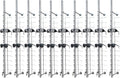 10Pcs Aluminum Sunglass Holder with Lock Wall-Mounted Sunglasses Rack Organizer Storage Eyewear Glasses Display Stand Eyeglass Decorative Display Rod,Hold 12 Frames