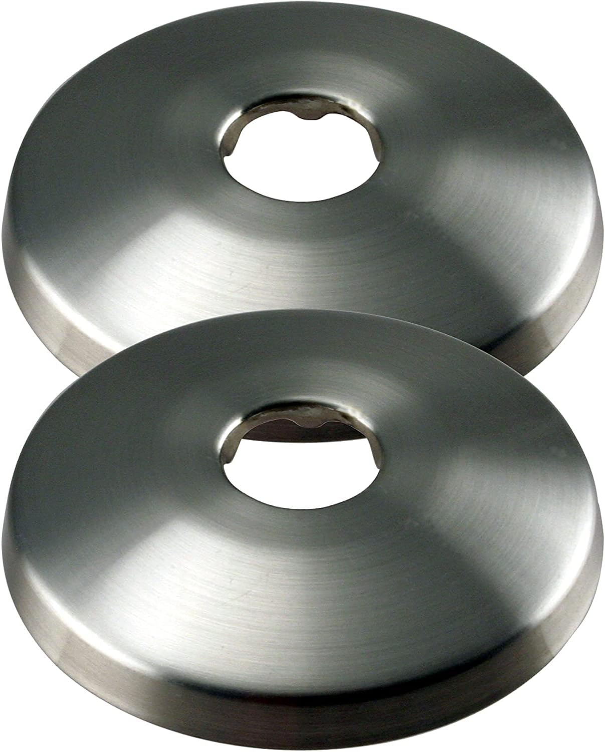 Westbrass R128-2-100-07 1/2' (5/8' OD) Sure Grip Low Pattern Flange for Copper Pipe (100-Pack of 2-Packs), Satin Nickel