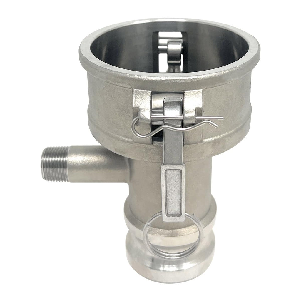 Gloxco Camlock Fitting, Type DA with 3/4' Pipe Tap, Stainless Steel, 3' Female Camlock Coupler x 2' Male Camlock Adapter, (CAM-3020-DAPT07-SS)