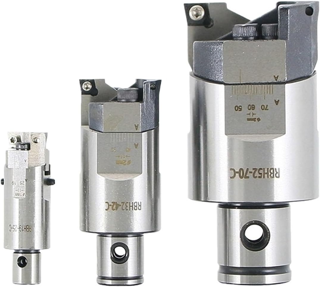 Double Edged Boring Tool 1pcs RBH Double-Edged CNC Adjustable BT30 BT40 SK40 Tool Holder Boring Bar Cutter Handle LBK Rough Head(RBH32-42)