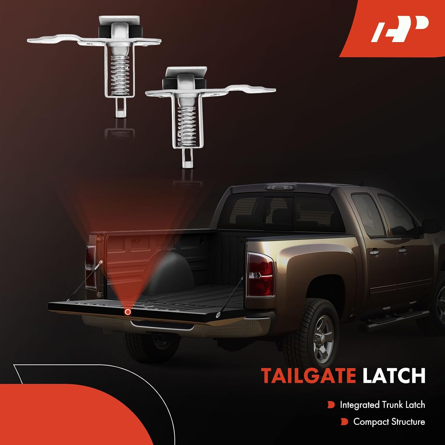 A-Premium Tailgate Rebuild Kit Compatible with Chevrolet & GMC Models - C1500, C2500, C3500, K1500, K2500, K3500, Rear Tailgate Parts Metal Handle Bezel Latch Cable Hinge Bolts (Pack of 27)