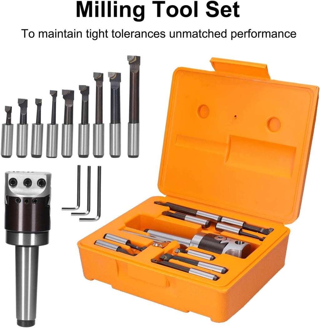 2inch Boring Heads MT3 Shank Holder Set With 1/2inch Carbide Boring Bar For Manufacturing And Milling Workpiece Electric tool accessories