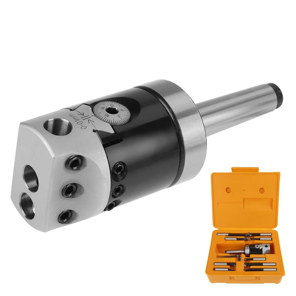 2 Boring Head Set 12 Pcs Carbide Boring Bars MT2 M10 F1 12 50mm Boring Head with 9pcs 12mm Boring Bars Milling Machine Accessories