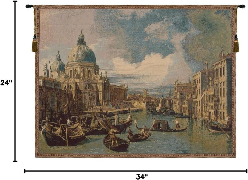 Charlotte Home Furnishings Italian Tapestry Wall Hanging 24 x 34 in Saint Mary of Health Wall Art Woven Tapestry for Bedroom Living Room and Home Decor European Soft Cotton Jacquard Woven