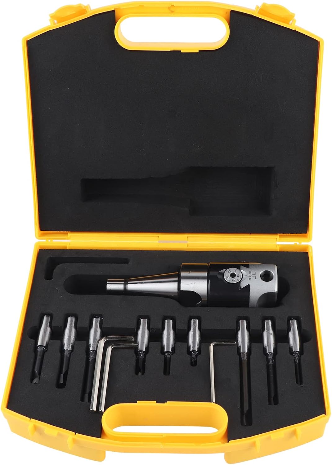 NT30 9-Piece Carbon Steel Boring Cutter Set with Head and Bar for Machining