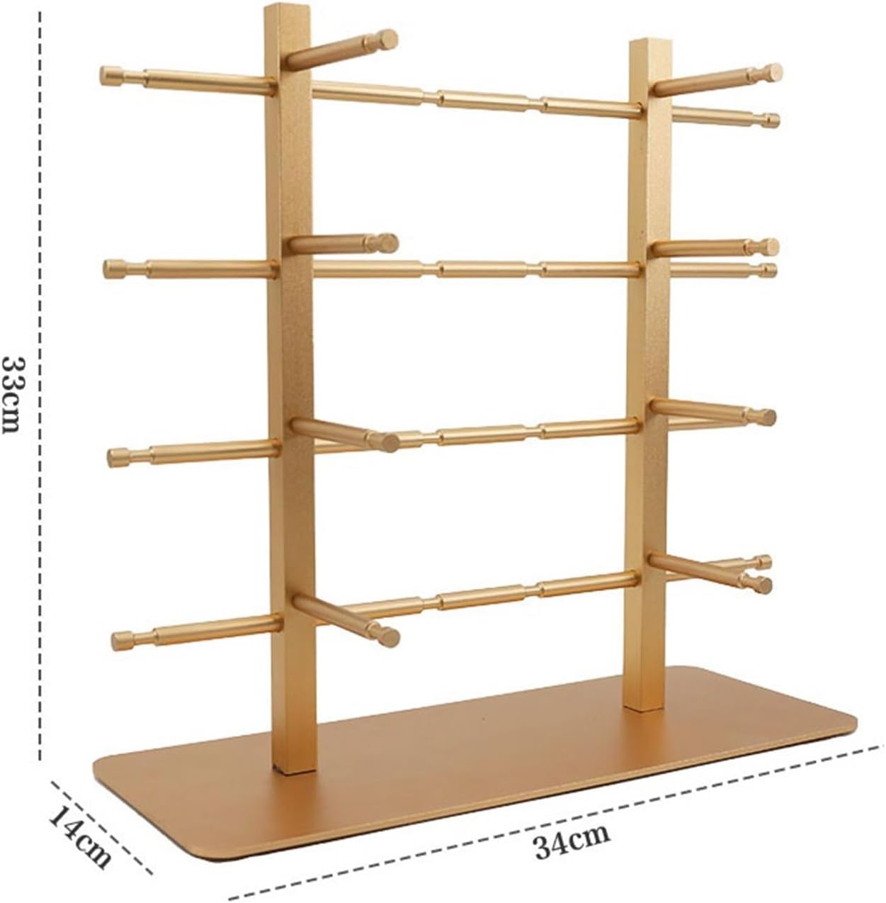 Eyeglasses Stand 8-Position Eyeglasses Display Rack Sunglasses Organizer Alloy Display Rack Eyeglasses Store Display Props Eyewear Display Rack(Silver)