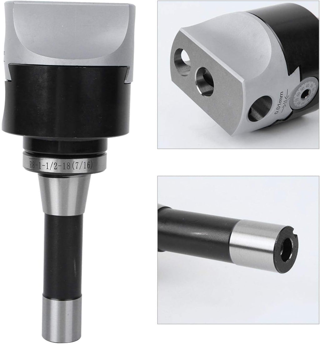 Boring Head Set, 40CR Imperial CNC Milling Tools Kit Including F1-3/4 in Boring Head, R8-1-1/2-18 (7/16) Boring Bar and 3/4in Boring Cutter Set