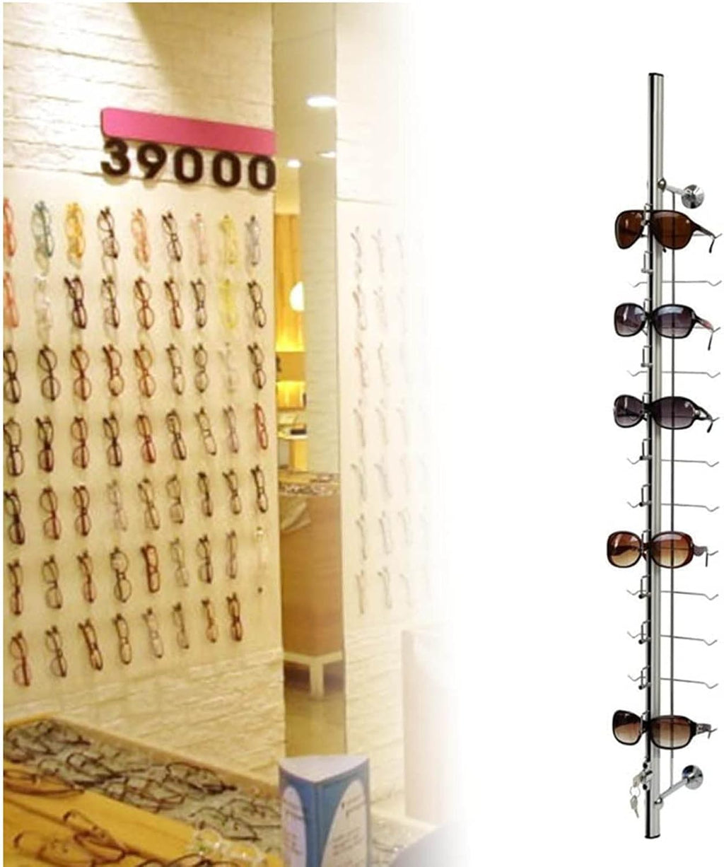Eyeglass Display Stand Sunglasses Rack Eyeglass Frame Stand Eyewear Glasses Holder Organizer Storage Decorative Display Rod,Hold 14 Frames