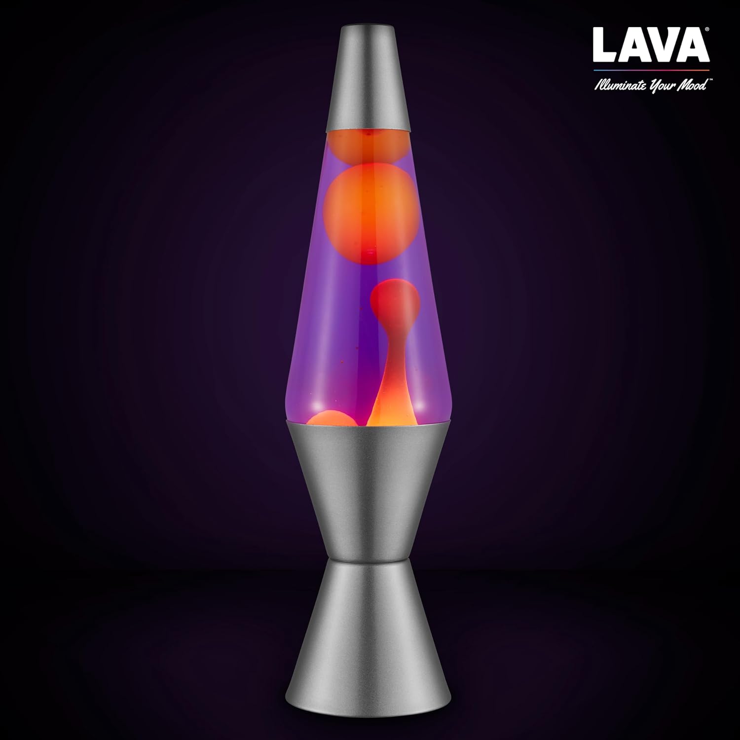 Lava® Lamp - 14.5' Purple Sunset - The Original Motion Light - Yellow Wax and Purple Liquid - Item #2635 (Amazon Exclusive),(Pack of 4)