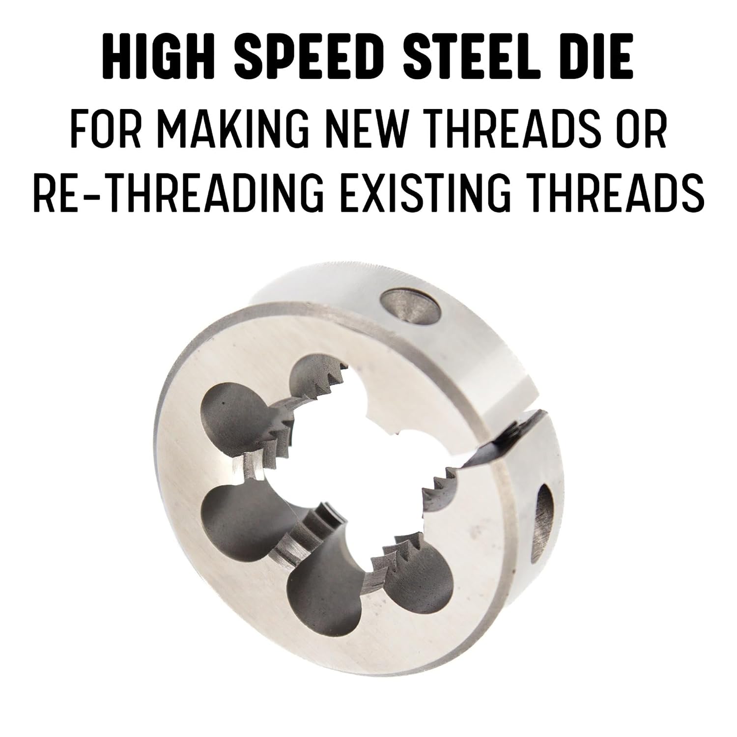 Drill America DWTH5-3NPS 5'OD HSS Round Die, 3'NPS