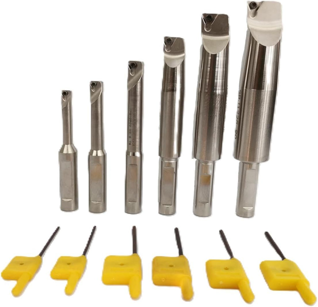 M10 MT2 BORING HEAD 2INCH PLUS 1/2 Boring Bar 6pcs Set (Inserts included) 1/2' -2'
