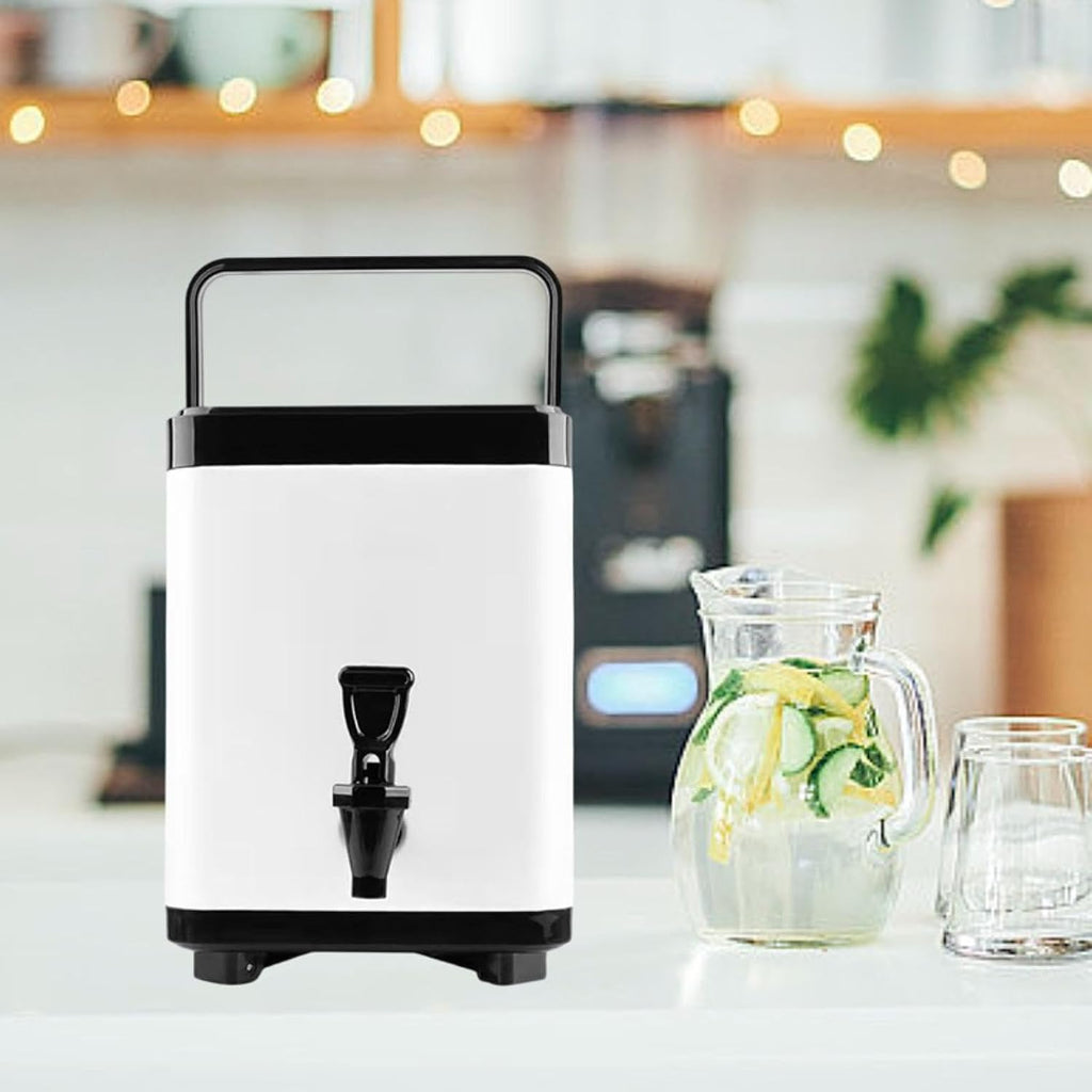 Milk Pail Hot and Cold Beverage Dispenser Portable Keep Drinks Hot or Cold Juice Bucket Coffee Bean Juice for Drinks Soup BBQ, 8L