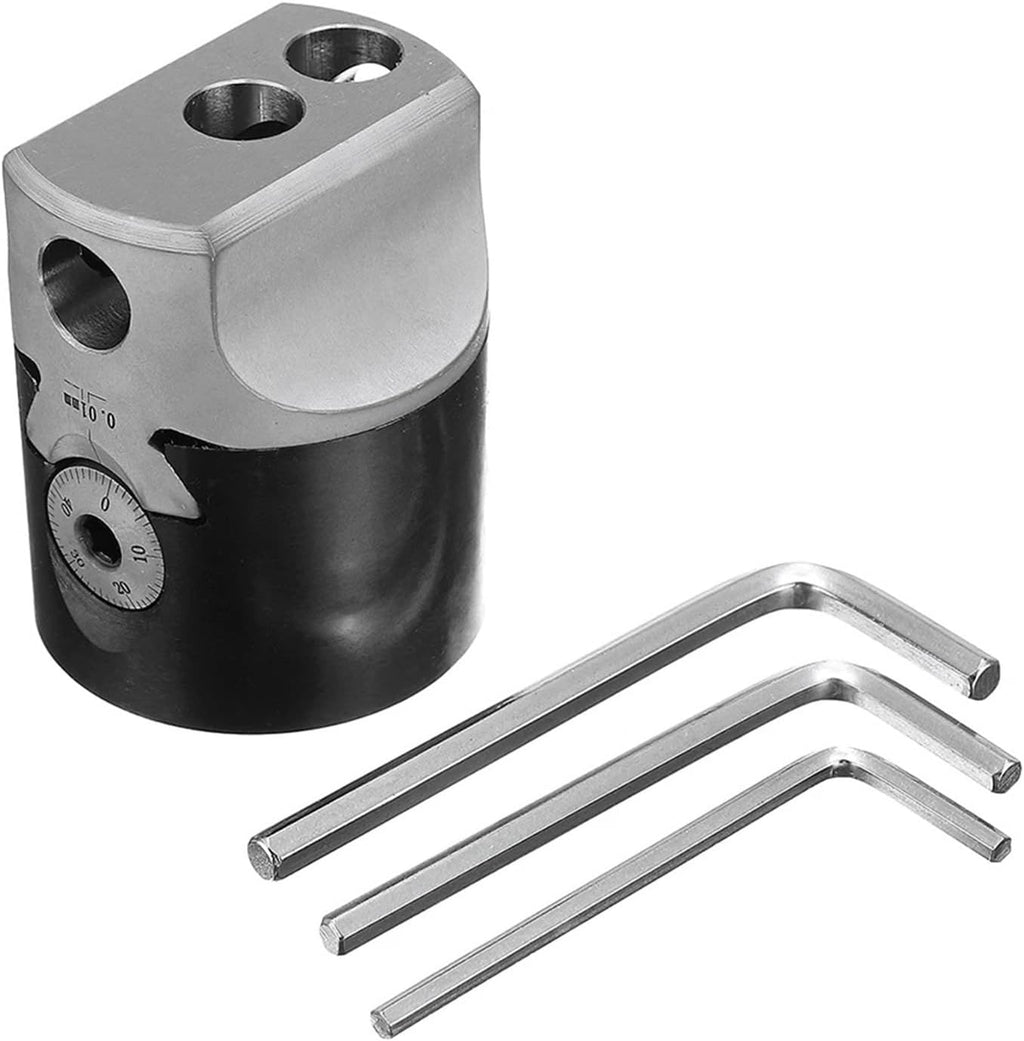 R8 Taper, M12 Thread, F1-12 50mm Boring Head with R8 Shank and 9pcs 12mm Boring Bars, Boring Head Set