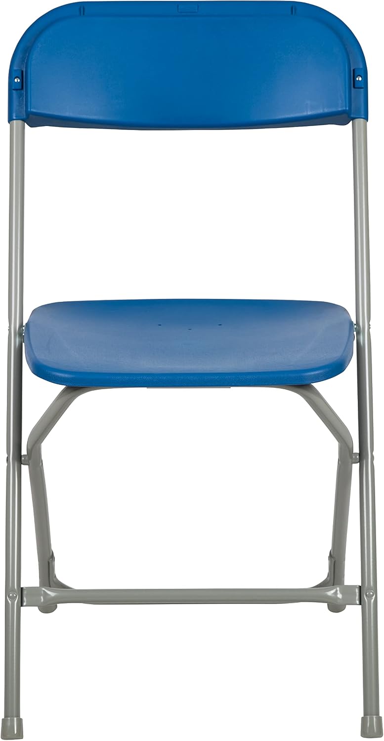 Flash Furniture Hercules Series Plastic Folding Chair - Blue - 6 Pack 650LB Weight Capacity Comfortable Event Chair-Lightweight Folding Chair