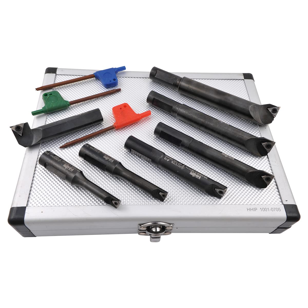 HHIP 1001-0705 7 Piece 1/2' Round Shank Indexable Boring Bar Set