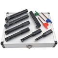 HHIP 1001-0718 7 Piece 18mm Round Shank Indexable Boring Bar Set