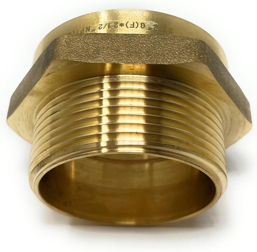 G Thread (British BSPP) Female to NPT Thread Male Pipe Fitting Adapter - Lead-Free Adapter (2 1/2' x 2 1/2' (4 Pieces))