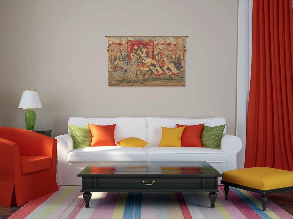 Charlotte Home Furnishings Tapestry Wall Hanging for Bedroom Aesthetic 18X27 in Medieval Room Art Tapestry Home Wall Decor Colorful Boho Tapestry Thick Cotton Fabric Jacquard Woven Artisan Chic