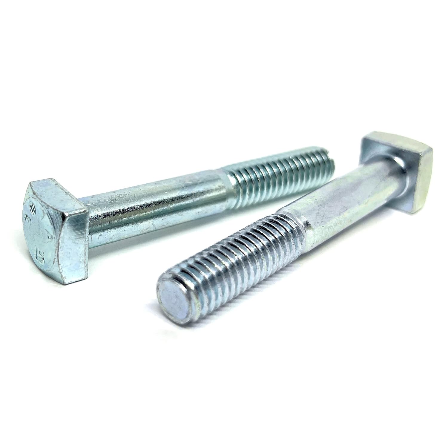 (150 Pieces) 5/8'-11x3 Square Head Bolts Grade A307 Zinc Clear