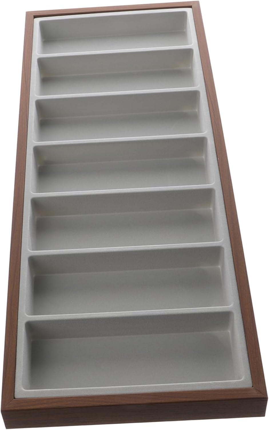 CALLARON 4pcs Wooden Sunglasses Organizer Tray Compartments Stylish Eyewear Display Holder for Sunglasses and Eyeglasses for Home and Retail Use