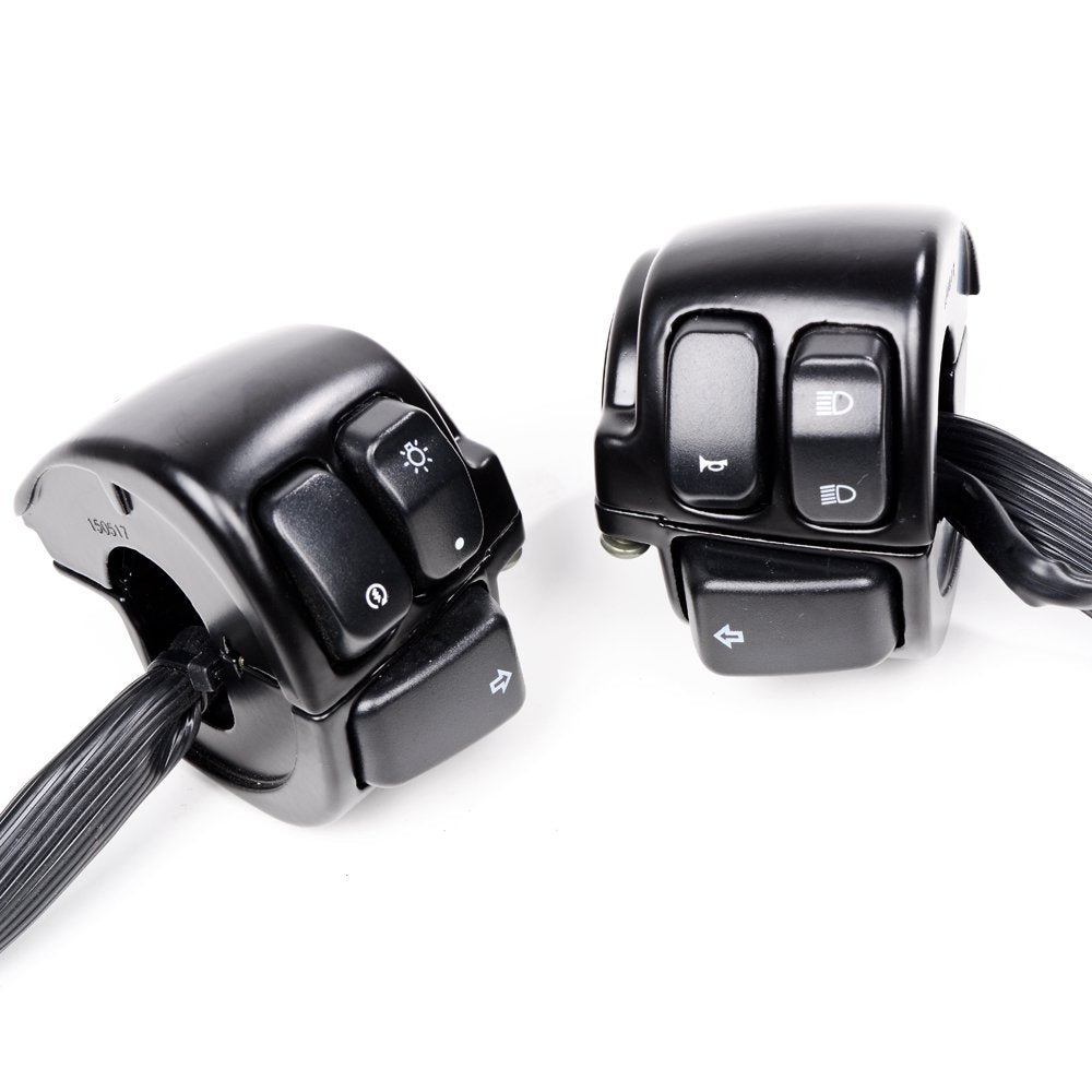 AMOPACORP Forward Controls Kit, Pair Switch with Harness, Clutch Lever Brake Master Cylinder Handlebar, Left Right 1' 25mm Hand Grips Compatible with Harley Sportster XL883 XL1200 2004-2013 (Black)