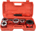 Dies Manual Plumber Pipe, Tap and Die Set, Dies Manual Plumber Pipe Threading Kit 0.5 0.75 1 1 to 0.25 Threader Tool Hand Tapping Forming Cutting Set (Type 62B Four Heads)