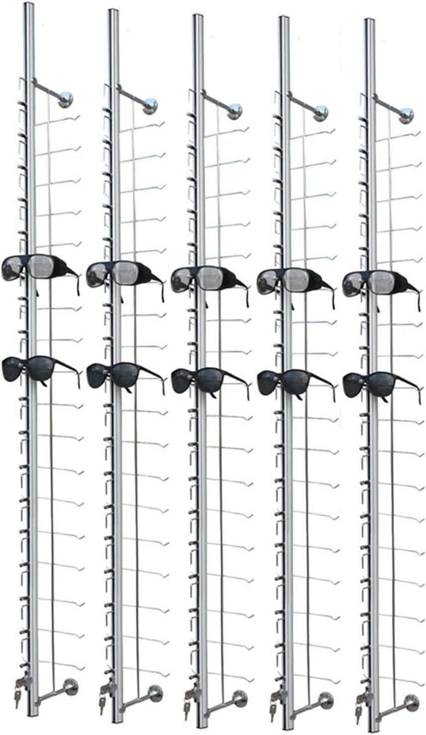 Eyeglass Display Stand Sunglasses Rack Eyeglass Frame Stand Eyewear Glasses Holder Organizer Storage Decorative Display Rod,Hold 18 Frames