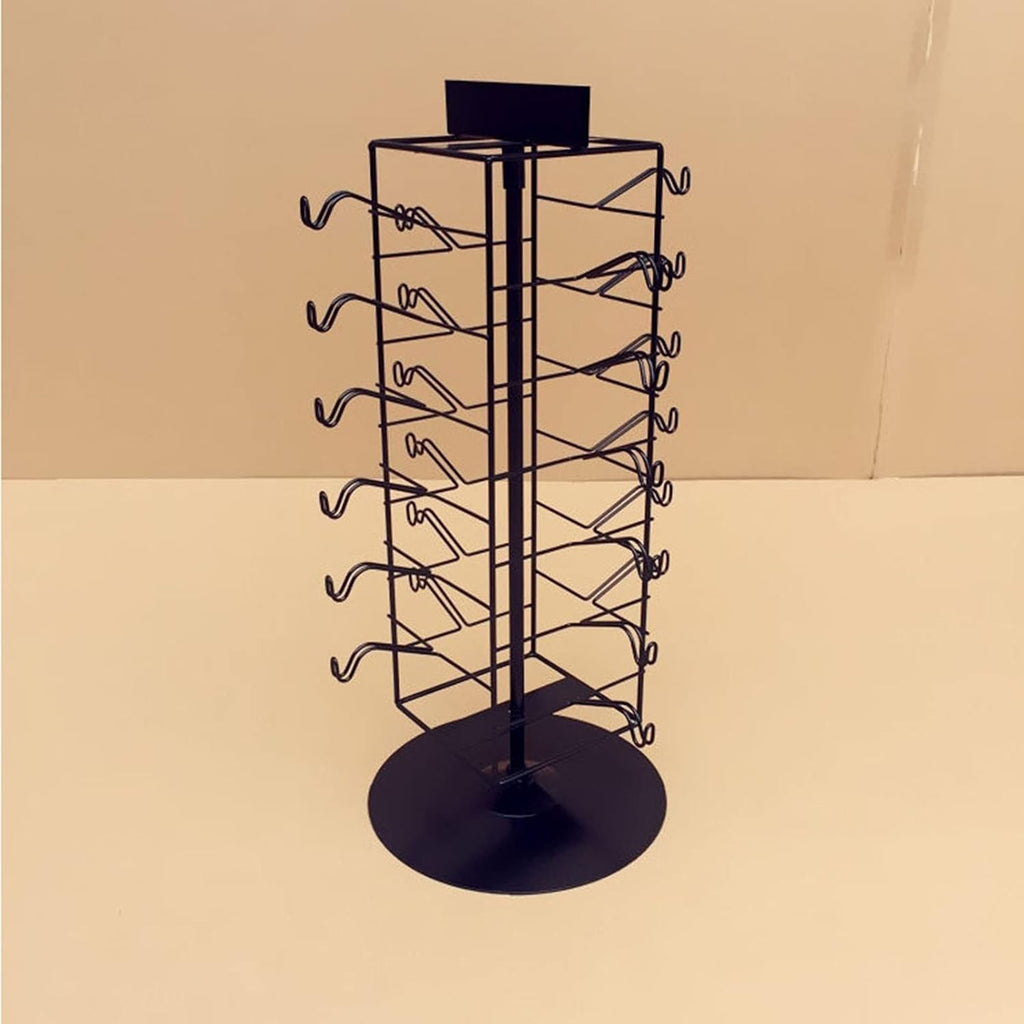 Retail Display Sunglasses Holders Organizer,Modern 6 Tiers Table Top Rotating Glasses Stand Storage Eyewear Metal Display Rack,Optical Shop Reading Glasses Display Rack F
