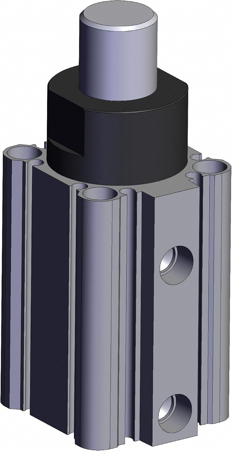 Stopper Air Cylinder: 32 mm Bore Dia, 20 mm Stroke Through-hole Mounting, Round Bar, RSDQB32TN-20DZ-L, 826HX4