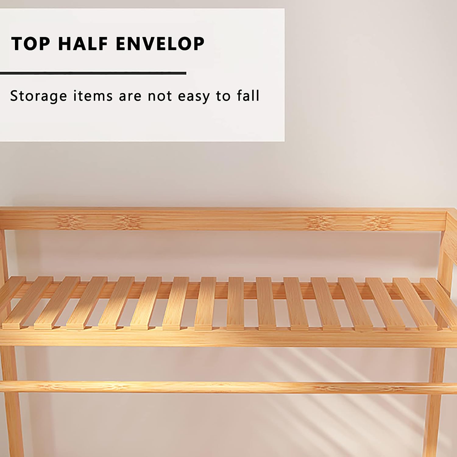 Bamboo Garment Rack,Multi-Functional Clothes Rack,with top Shelf and Shoe Clothing Storage Organizer Shelves,for Bedroom Entryway Hanging Clothes