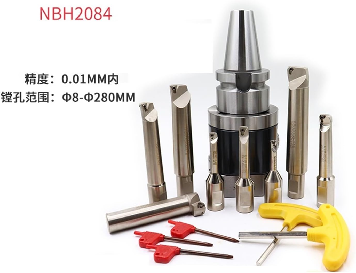 Boring-Tool-Suit NBH2084 fine Boring Head BT30 NT30 BT40 SK40 NT40+ 8pcs 20mm Boring Bar Boring rang 8-280mm Boring Tool Set(SK40-NBH2084-8P)