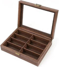 Glasses Display Stand 8 Grids Vintage Wooden Glasses Storage Box Wood Jewelry Sunglasses Eyewear Eyeglasses Display Case Holder Organizer Gift Box Sunglasses Display Rack