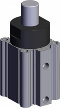 Stopper Air Cylinder: 32 mm Bore Dia, 20 mm Stroke Both Ends Tapped Mounting, Round Bar, RSDQA32-20DZ, 826HW7