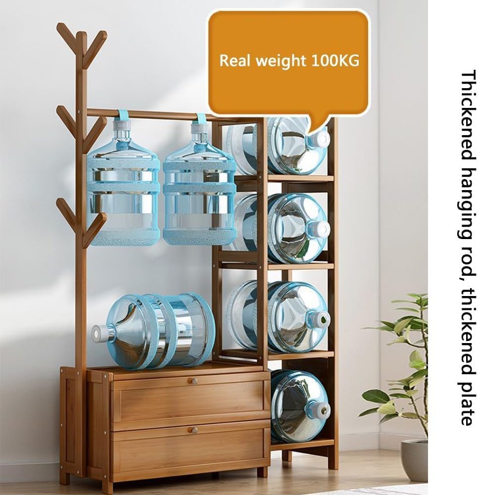 Bamboo Garment Coat Clothes Hanging Rack Closet with Wheels Garment Rack Organizer Rod for Bedroom Free Standing Coat Rack Garment Clothes Hanging Rack Foldable Space Saving