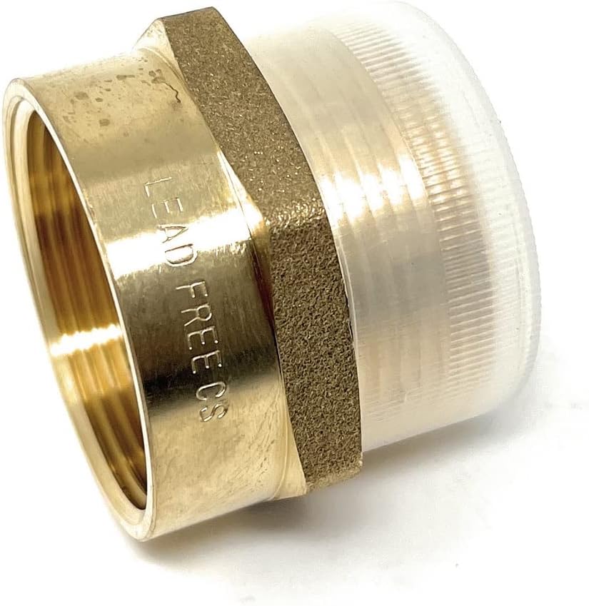 Cascada Lead-Free Brass Adapter, G Thread British BSPP Male to NPT Female (1 1/2' x 1 1/2' (4 Pieces))