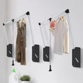 Pull Down Closet Rod 2 Pack, 60 lbs Load Capacity, Stainless Steel Adjustable 26-35 inches Soft-Close Wardrobe Lift Rail Organizer for Hanging Clothes, Two-way Buffering Side & Back Mounted Closet Rod